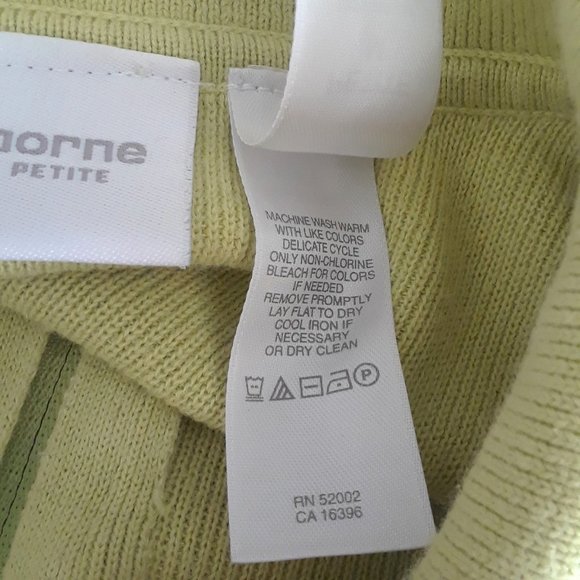 Liz Claiborne Avocado Green Striped Zip Up Sweater - Picture 10 of 10